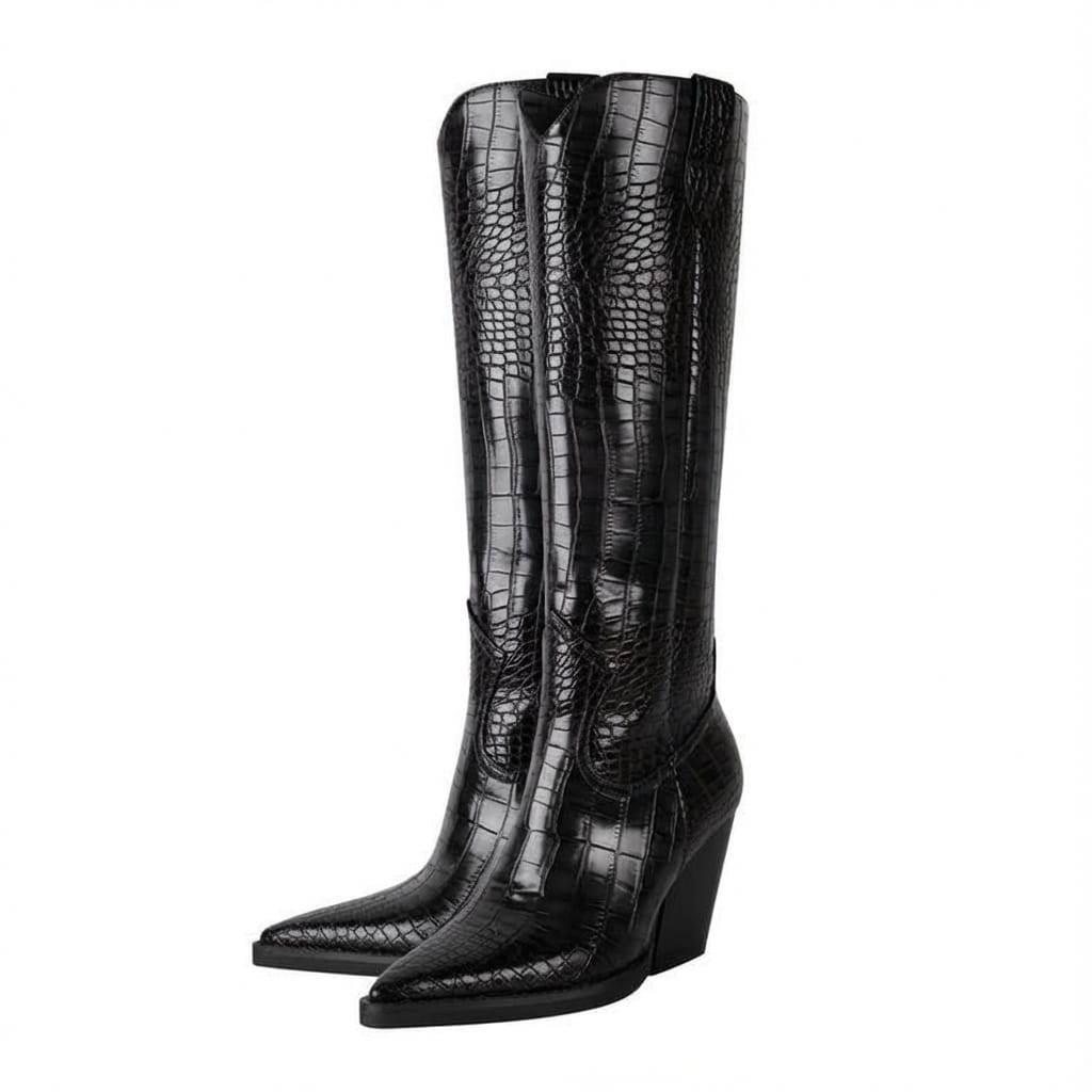 Westlyn Croc Leather Boots