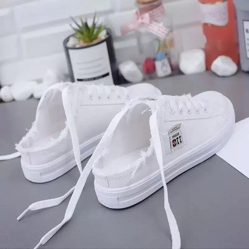 MAYFAIR Frayed Denim Mule Sneakers