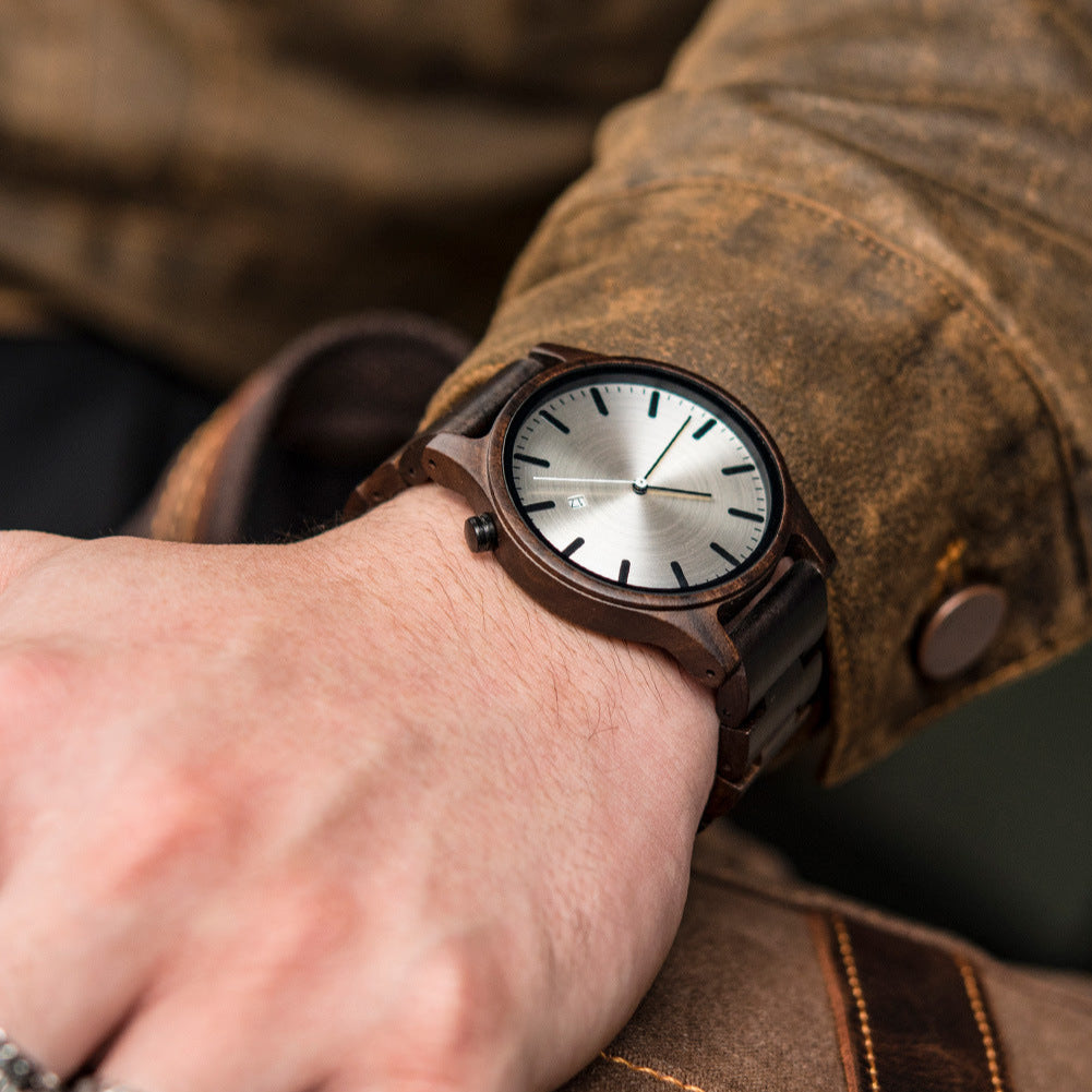 Elias Walnut Wood Quartz Watch