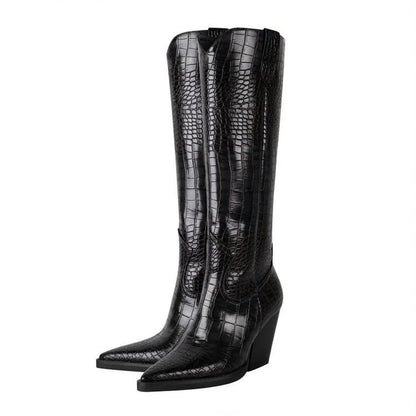 Westlyn Croc Leather Boots