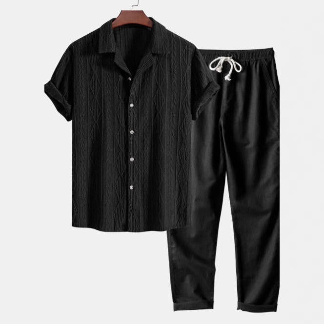 MAYFAIR Summer Casual Shirt - Black - 3XL