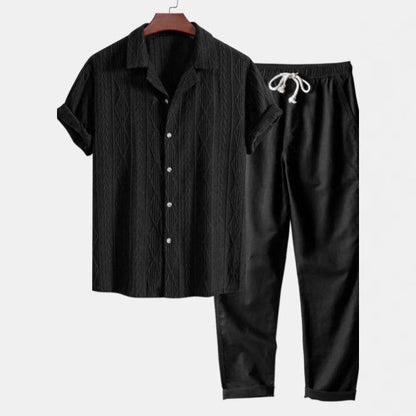 MAYFAIR Summer Casual Shirt - Black - 3XL