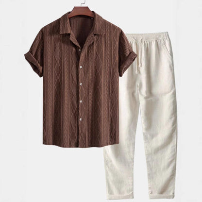 MAYFAIR Summer Casual Shirt - Brown - 3XL