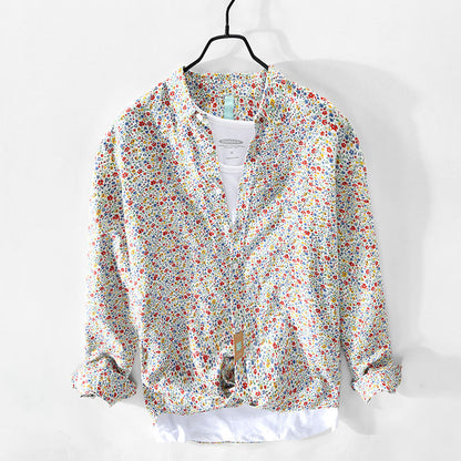 Oliver Romano Floral Linen Shirt