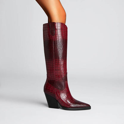 Westlyn Croc Leather Boots