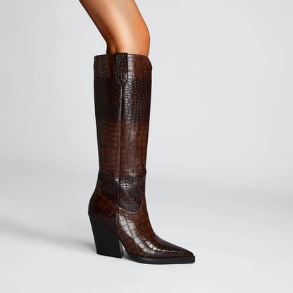 Westlyn Croc Leather Boots