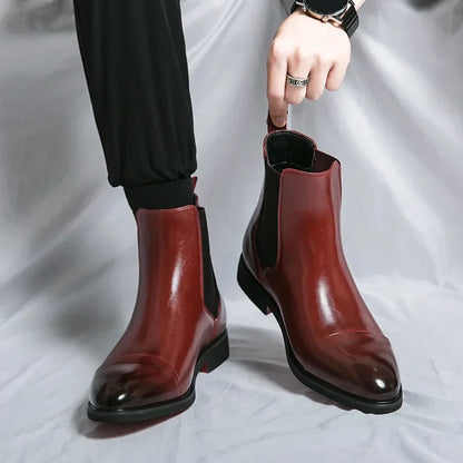 Belucio Leather Chelsea Boots