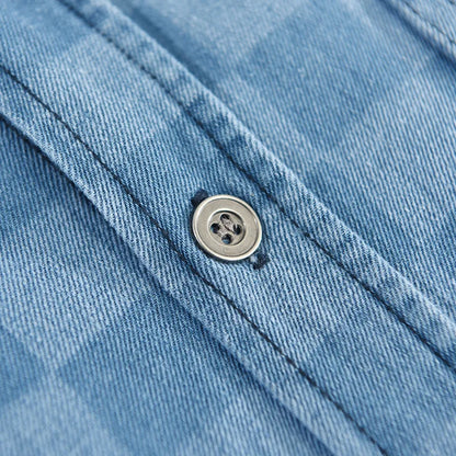 Blue Horizon Plaid Button-Up Shirt