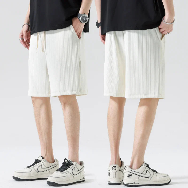 Pleated Drawstring Shorts