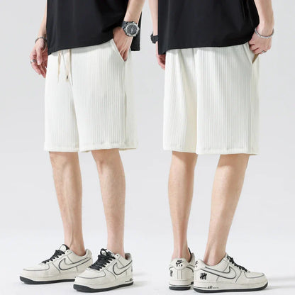 Pleated Drawstring Shorts