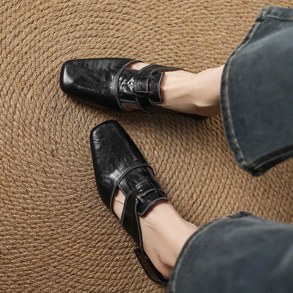 Aya Genuine Leather Mules