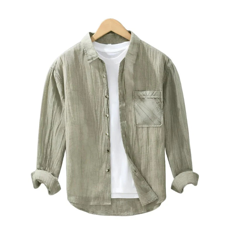 ÉMILIO LUXE Linen Button Up
