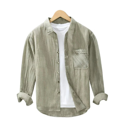 ÉMILIO LUXE Linen Button Up