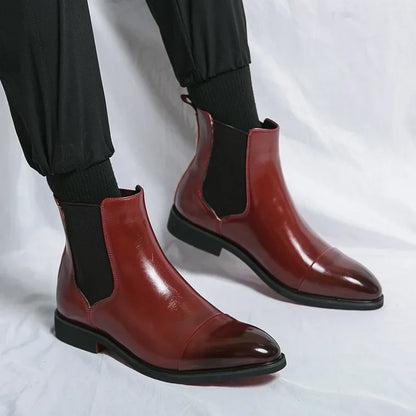 Belucio Leather Chelsea Boots