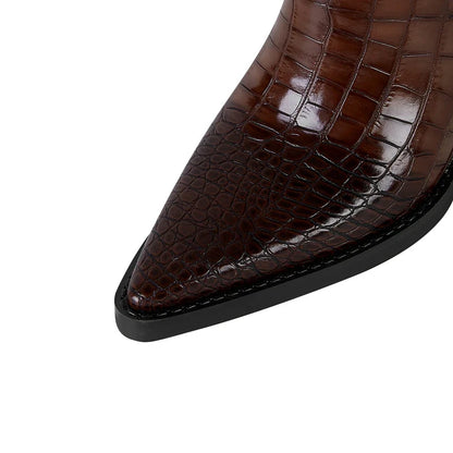 Westlyn Croc Leather Boots