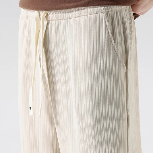 Pleated Drawstring Shorts