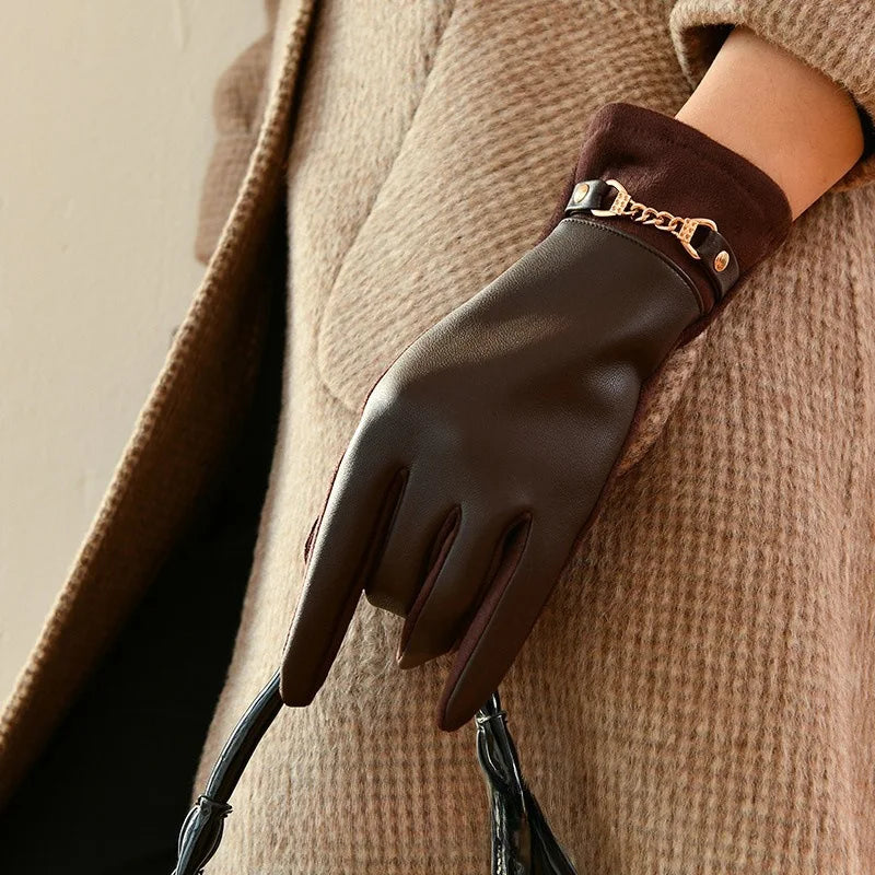 Velvet Suede Touchscreen Gloves
