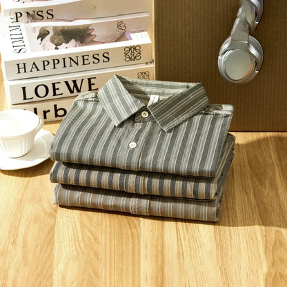 Aldren Striped Organic Cotton Shirt