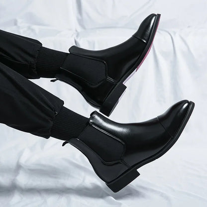 Belucio Leather Chelsea Boots