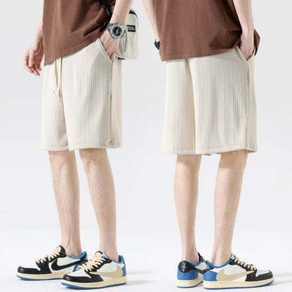 Pleated Drawstring Shorts