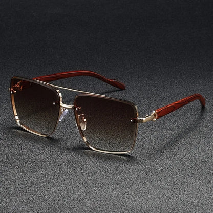 Beckett Square Wood Sunglasses