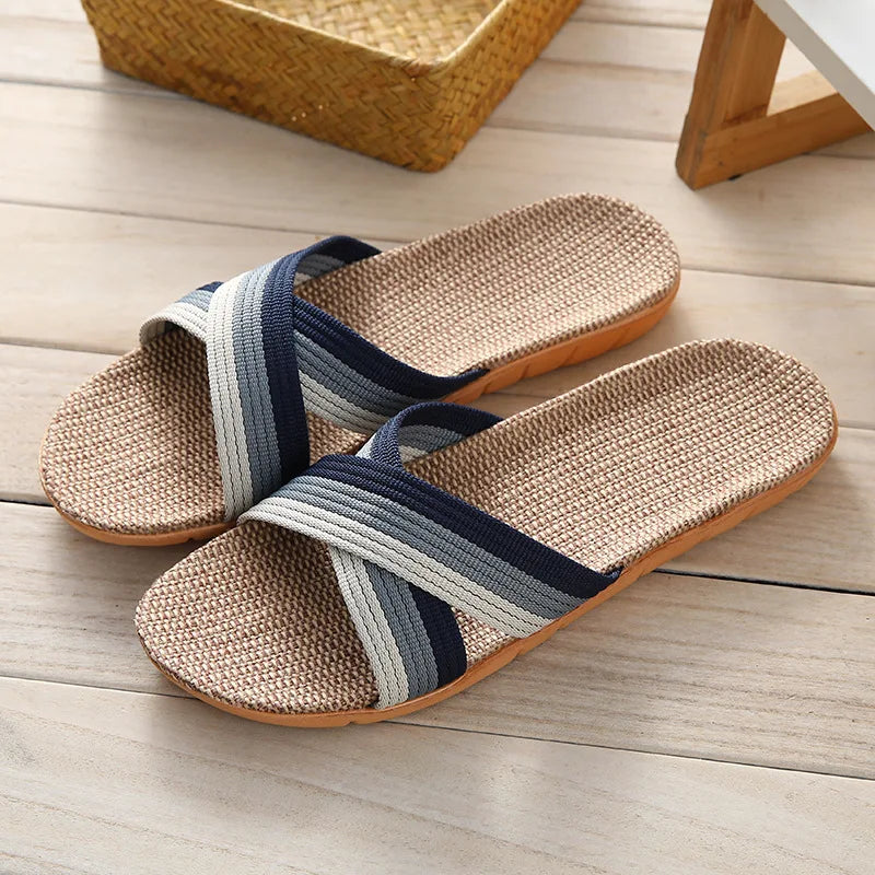 Oliver Romano Flax Linen Slippers