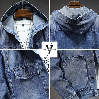 Bennett Urban Hooded Denim Jacket