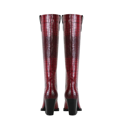 Westlyn Croc Leather Boots