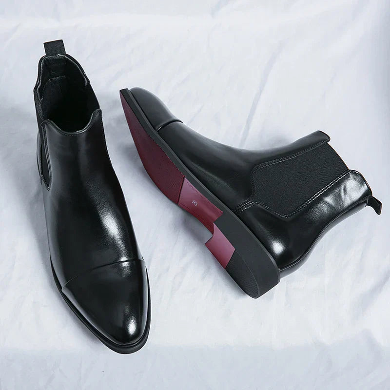 Belucio Leather Chelsea Boots
