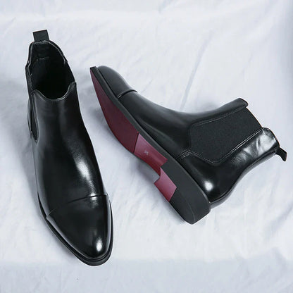 Belucio Leather Chelsea Boots