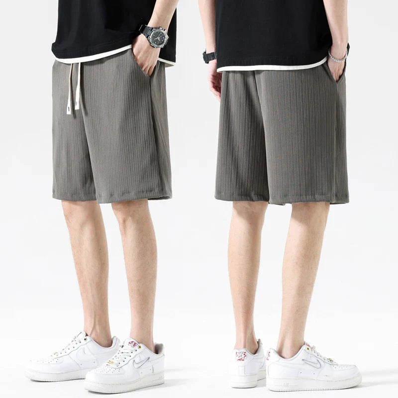 Pleated Drawstring Shorts