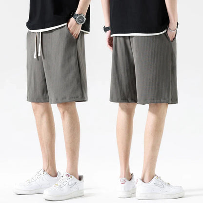 Pleated Drawstring Shorts