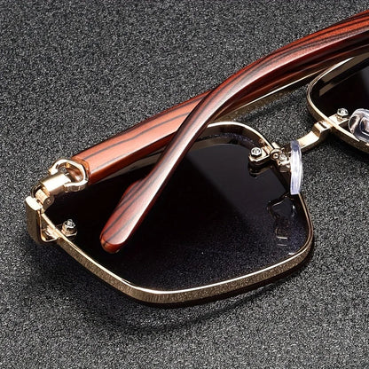 Beckett Square Wood Sunglasses