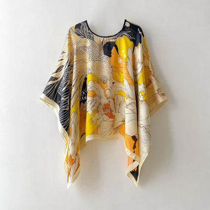 Sunset Breeze Silk Shawl