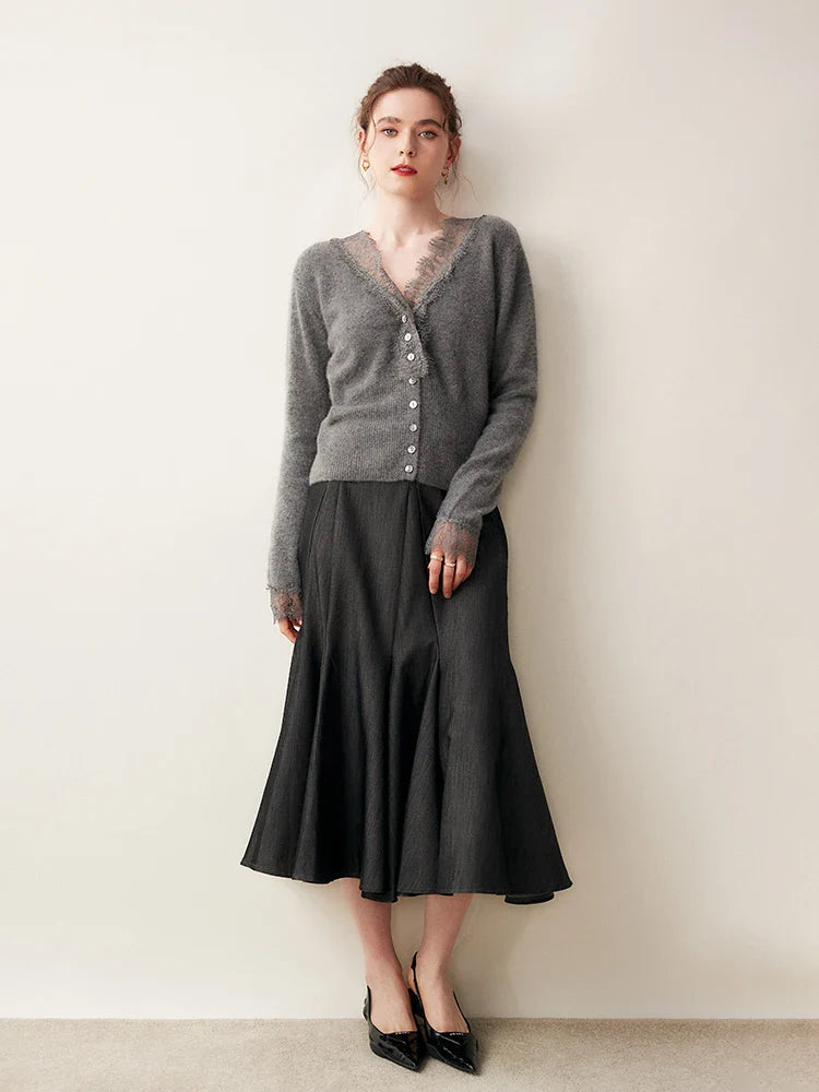 Charlotte Lace Cashmere Cardigan