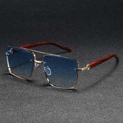 Beckett Square Wood Sunglasses
