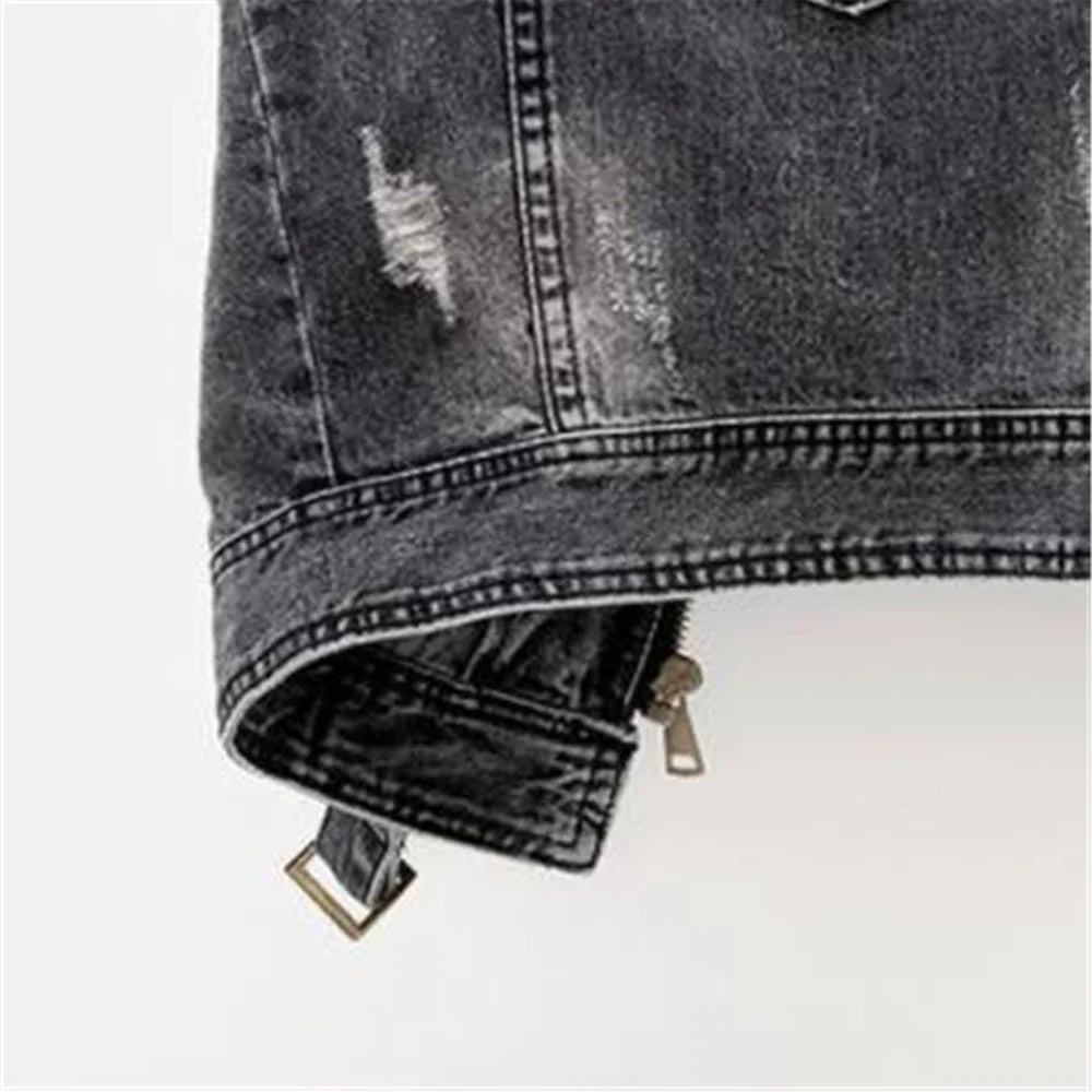 Kara Moto Denim Vest