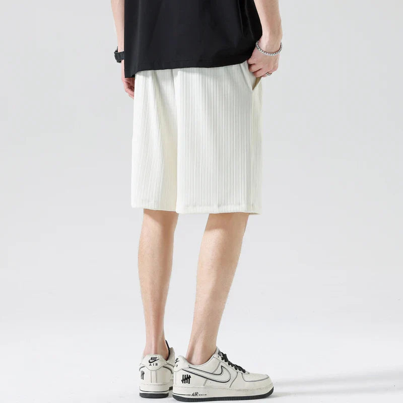 Pleated Drawstring Shorts