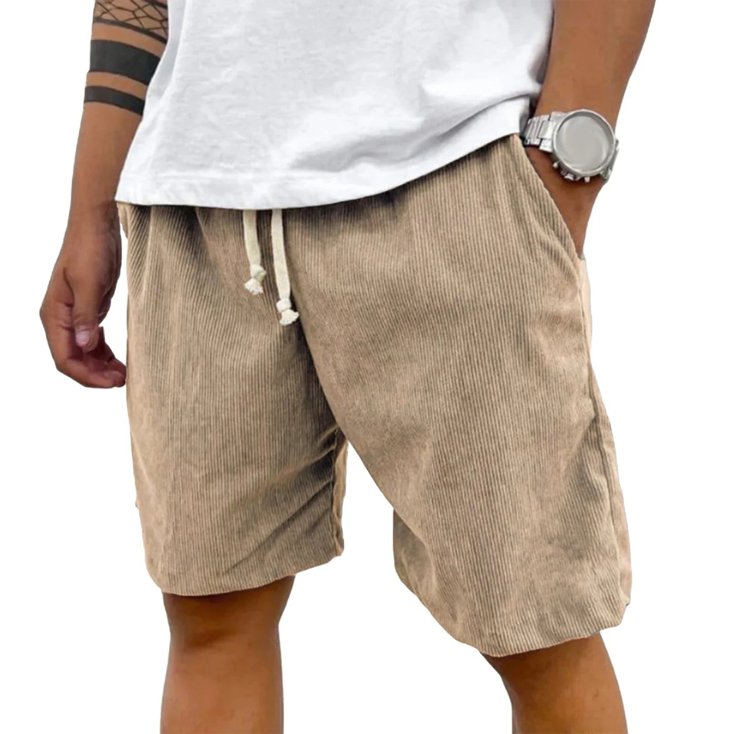 Calvin Drawstring Corduroy Shorts