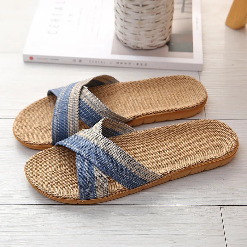 Oliver Romano Flax Linen Slippers