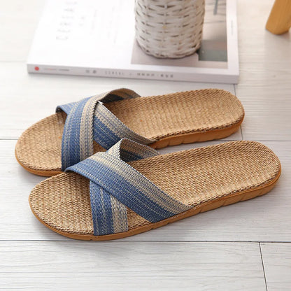 Oliver Romano Flax Linen Slippers