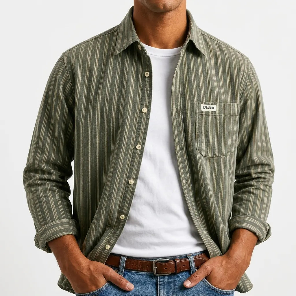 Aldren Striped Organic Cotton Shirt