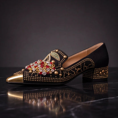 Cerise Crystal Cherry Heels