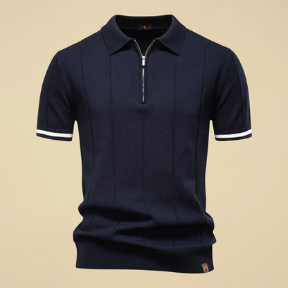 Amalfi Tipped Cuff Zip Polo