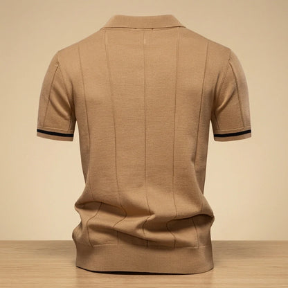Amalfi Tipped Cuff Zip Polo