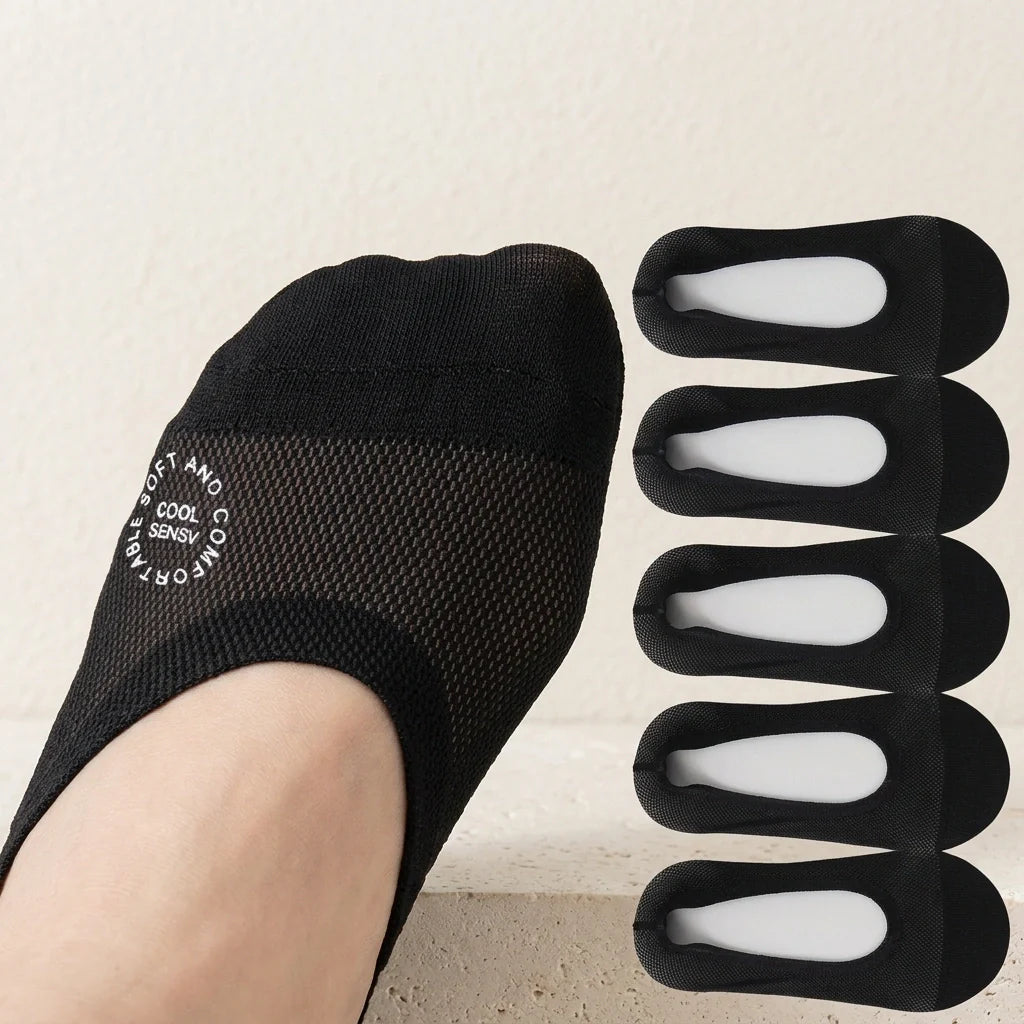Invisible Breathable Reinforced Toe No-Show Socks