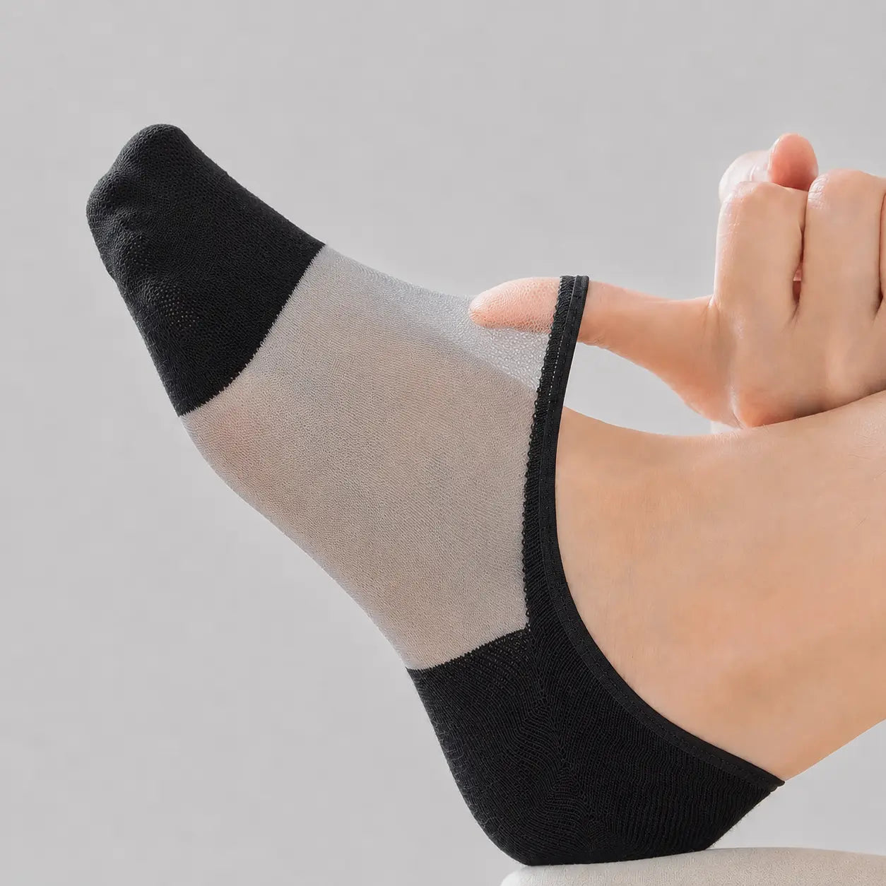 Invisible Breathable Cotton Sheer No-Slip Socks