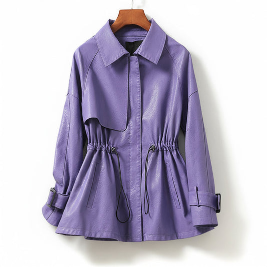 Violet Leather Jacket