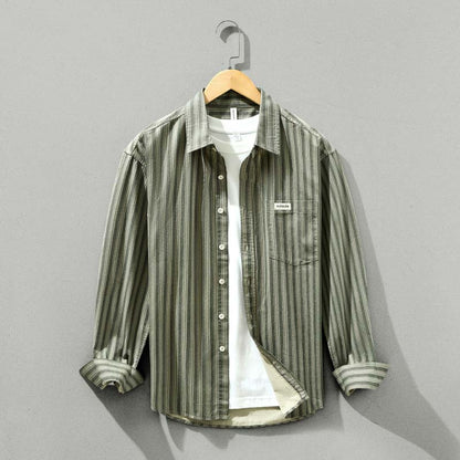 Aldren Striped Organic Cotton Shirt