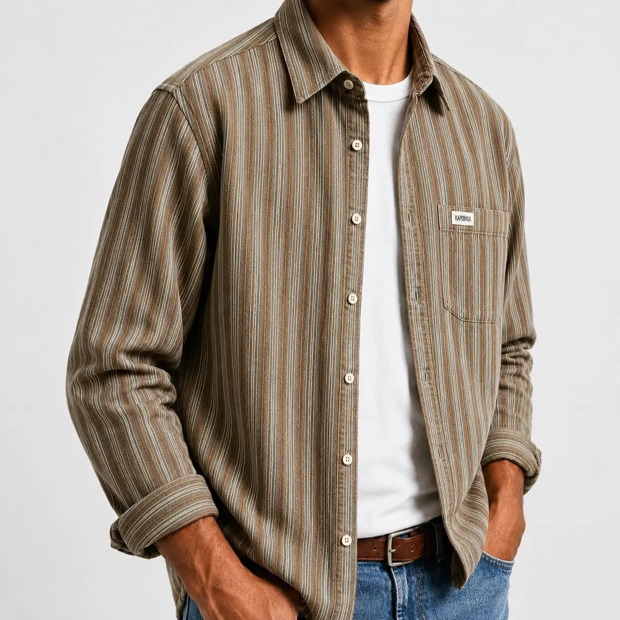 Aldren Striped Organic Cotton Shirt